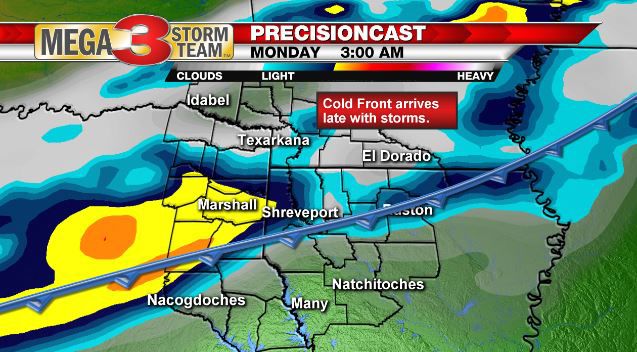 3 a.m. Monday Forecast